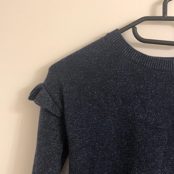 BNWT GAP Kids Navy Blue/Silver Small Sweater - Picture 2 of 10